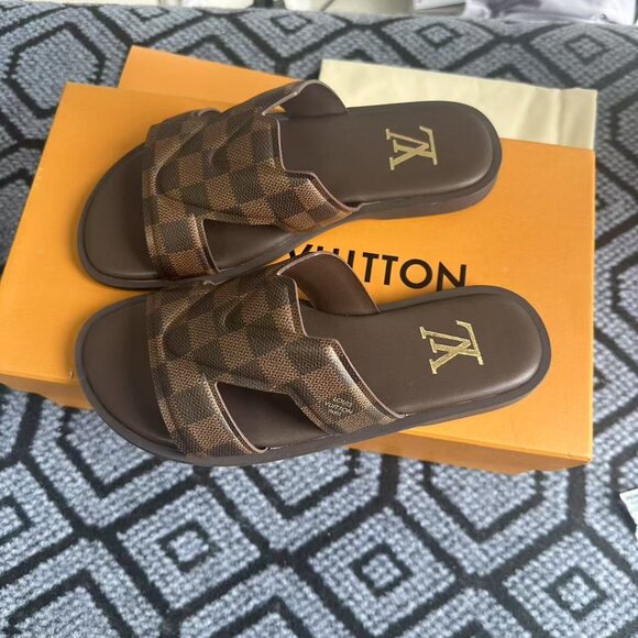 None Shoes - Louis Vuitton Brown Oasis Mule Sandals